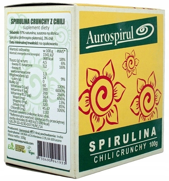 Dietary Supplement 'Spirulina + Crunchy Chili' - Moma Aurospirul Spirulina Chili Crunchy — photo N2