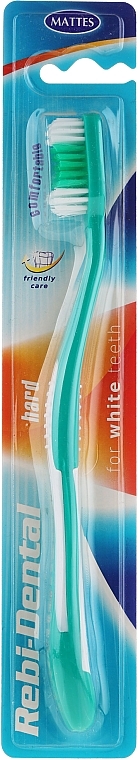 Toothbrush Rebi-Dental M43, Hard Bristles, green - Mattes — photo N1