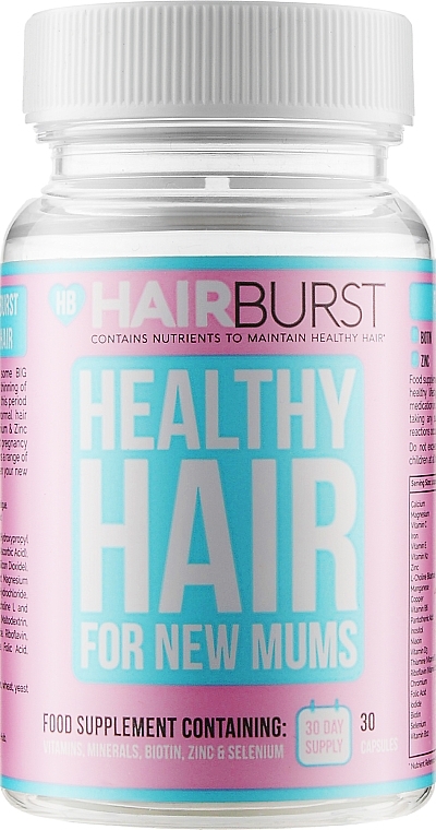 Healthy Hair Vitamins for New Mums, 30 capsules - Hairburst Healthy Hair Vitamins For New Mums — photo N3