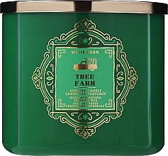 Fragrances, Perfumes, Cosmetics 3-Wick Scented Candle - Bath and Body White Barn Tree Farm Scented Candle