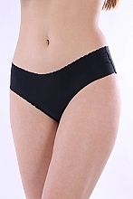 Midi Bikini Panties, laser cut, black - Moraj — photo N2