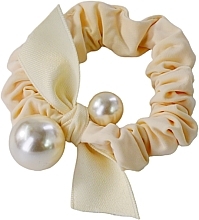 Fragrances, Perfumes, Cosmetics Hair Tie with Pearl, beige - Lolita Accessories