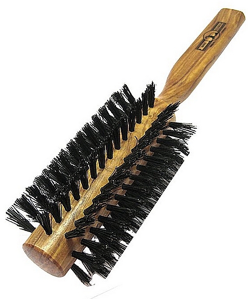 Round Hair Brush, 21.5 cm, olive wood - Golddachs — photo N3