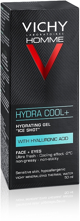 Moisturizing, Cooling Face and Eye Gel - Vichy Homme Hydra Cool+ — photo N3