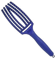 Hair Brush - Olivia Garden Finger Brush Combo Blue Jeans — photo N1