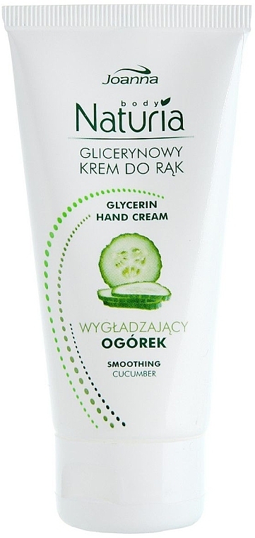 Glycerin Hand Cream "Smoothing" with Cucumber Extract - Joanna Naturia Glycerin Smoothing Cucumber Hand Cream — photo N3