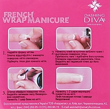 French Nail Tips, large - Dashing Diva French Wrap Plus Thin White — photo N6