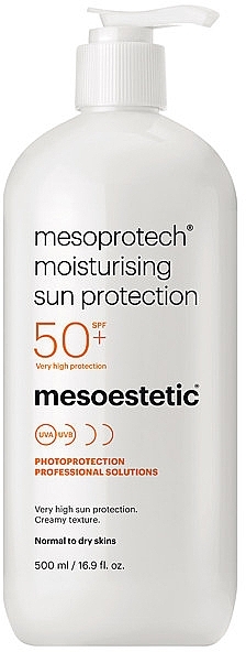 Moisturizing Sunscreen with Dispenser - Mesoestetic Mesoprotech Moisturising Sun Protection 50+ Prof — photo N1