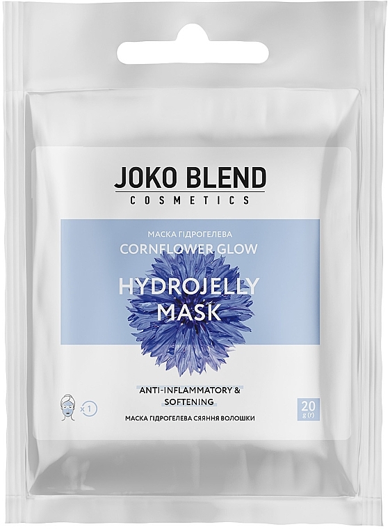 Hydrogel Face Mask - Joko Blend Cornflower Glow Hydrojelly Mask — photo N1