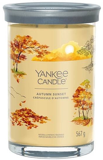 Scented Candle in Glass 'Autumn Sunset', 2 wicks - Yankee Candle Singnature — photo N1