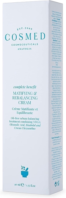 Mattifying & Rebalancing Cream - Cosmed Complete Benefit Matifying & Rebalancing Cream — photo N2