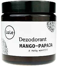 Mango, Papaya & Vanilla Deodorant Cream, glass - La-Le Cream Deodorant — photo N1