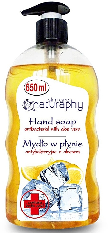 Antibacterial Soap "Lemon" with Aloe Vera Extract - Naturaphy Hand Soap — photo N1