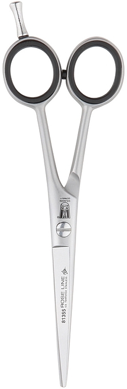 Straight Hairdressing Scissors 81355, 13.97 cm - White Rose Line 5.5" — photo N1