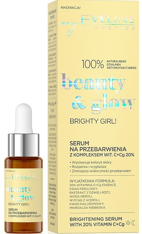 Brightening Vitamin C Face Serum - Eveline Cosmetics Beauty & Glow Bright Girl Serum — photo N1