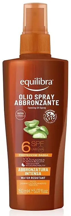 Tan Oil - Equilibra Sun Taning Oil Spray SPF6 — photo N1