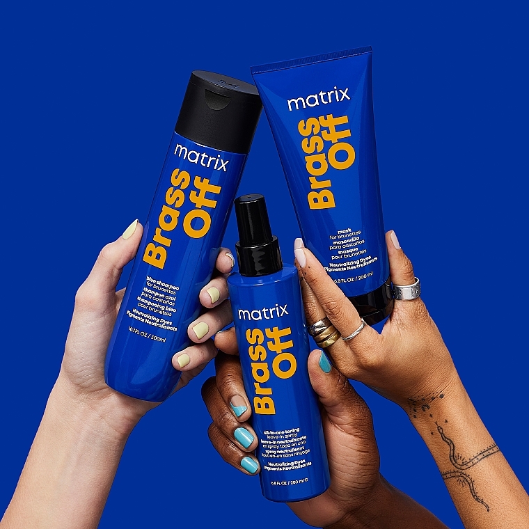 Hair Color Preserving Shampoo - Matrix Total Results Brass Off Blue Shampoo For Brunettes — photo N10