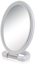 Fragrances, Perfumes, Cosmetics Makeup Mirror 9510, oval, double-sided, 22.5 cm, grey - Donegal Mirror