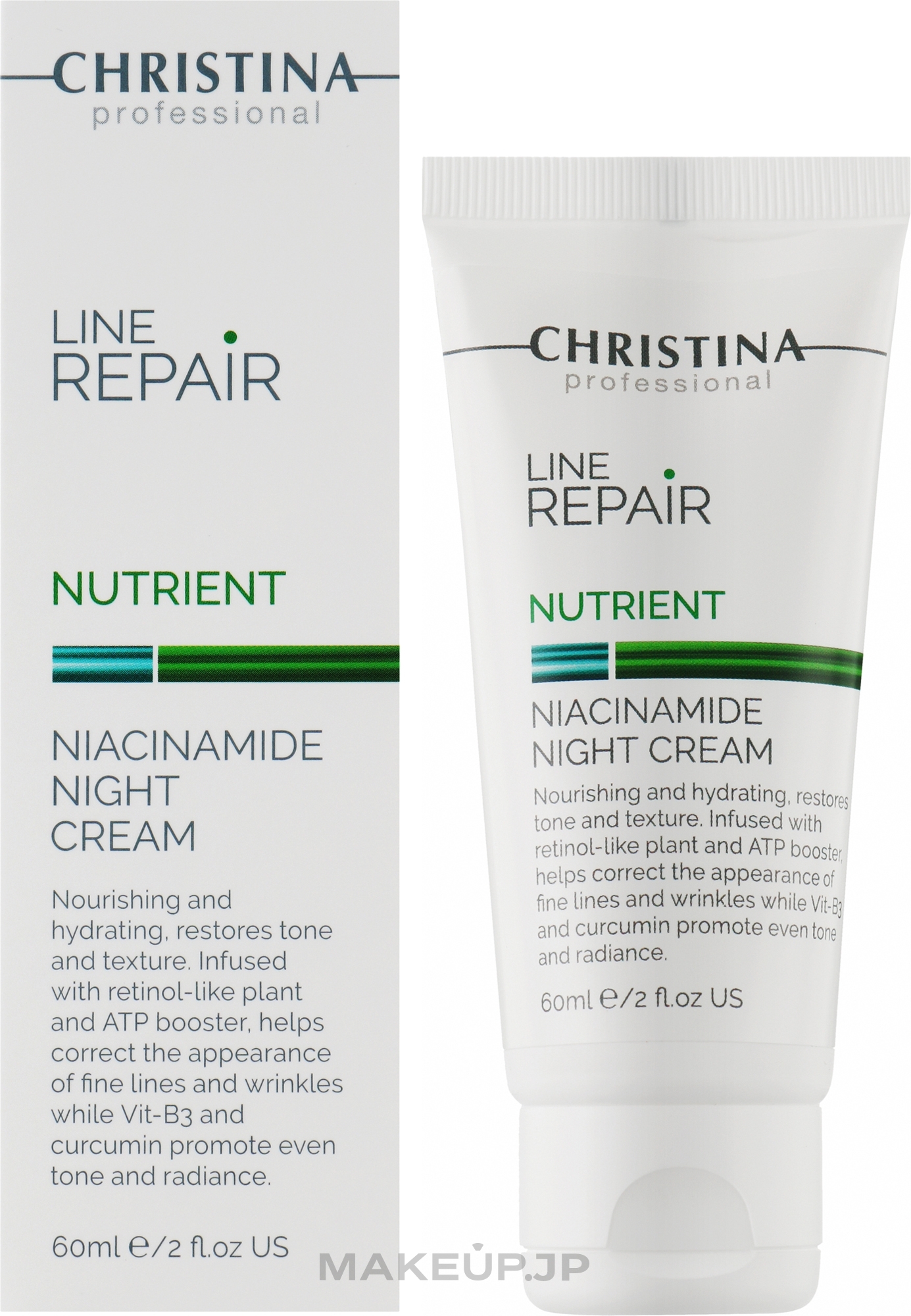 Night Face Cream with Niacinamide - Christina Line Repair Nutrient Niacinamide Night Cream — photo 60 ml