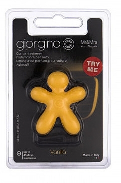 Mr&Mrs Fragrance Giorgino Vanilla Yellow - Car Air Freshener — photo N1