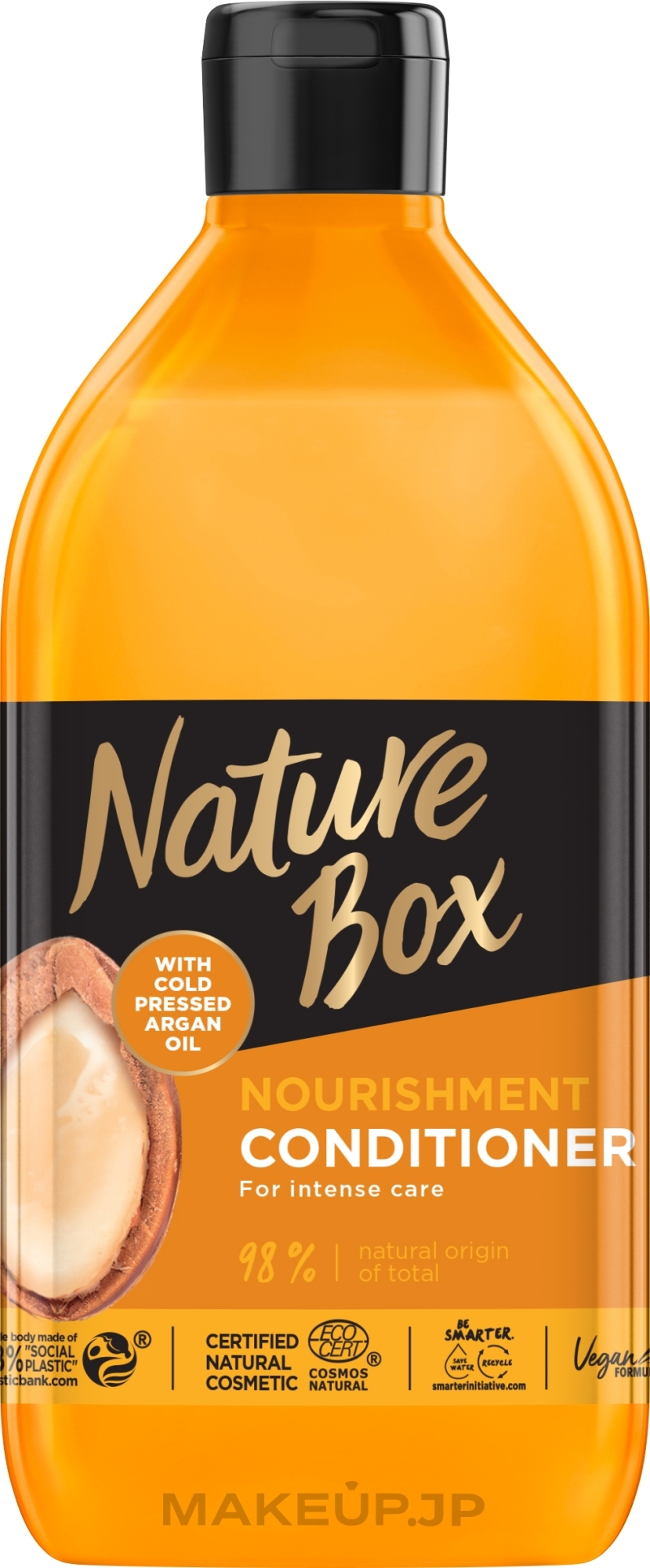 Nourishing & Intensive Hair Care Conditioner with Argan Oil - Nature Box Nourishment Vegan Conditioner With Cold Pressed Argan Oil — photo 385 ml