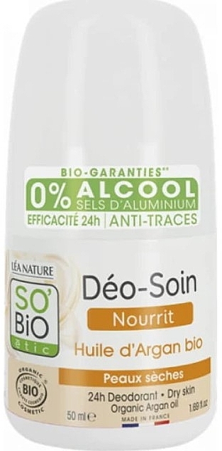 Argan Oil Roll-On Deodorant - So'Bio Etic Organic Argan Oil 24H Deodorant — photo N1