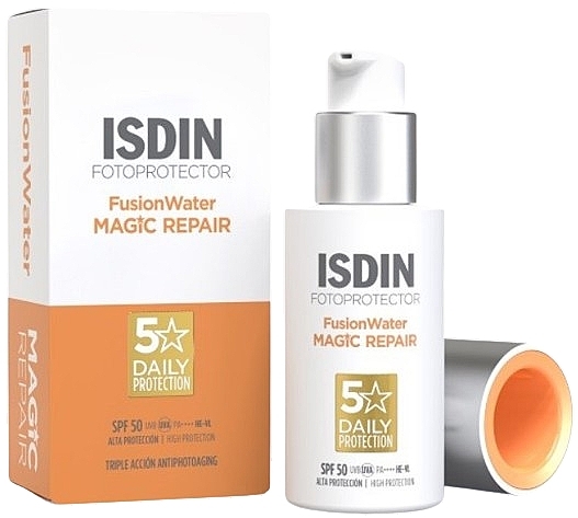 Face Sunscreen - Isdin Photoprotector Fusion Water Magic Repair SPF 50 — photo N1