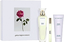 Fragrances, Perfumes, Cosmetics Adolfo Dominguez Agua Fresca de Rosas - Set (edt/120ml + b/lot/75ml + edt/mini/10ml)