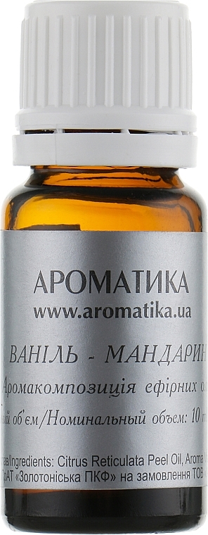 Aroma Therapy Set "Vanilla & Tangerine" - Aromatika (oil/10ml + accessories/5pcs) — photo N3