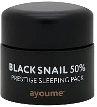 Fragrances, Perfumes, Cosmetics Anti-Aging Leave-in Overnight Mask with Black Snail Mucin - Ayoume Black Snail Prestige Sleeping Pack