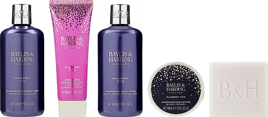 Set, 5 products - Baylis & Harding Mulberry Fizz — photo N2