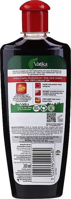 Hair Castor Oil - Dabur Vatika Naturals Castor Hair Oil — photo N4