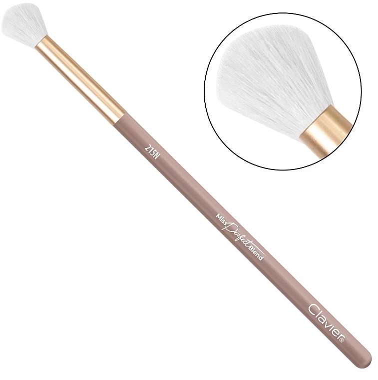 Blending Brush with Natural Bristles - Clavier Miss Perfect Blend 215N  — photo N1