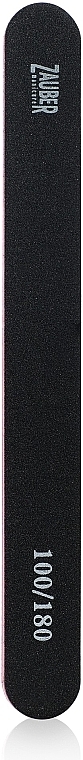 Nail File, black and red, narrow, 100/180, 03-004E - Zauber — photo N1