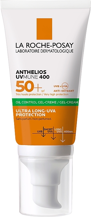 Mattifying Sunscreen Gel for Oily Sensitive Skin SPF 50+ - La Roche-Posay Anthelios Gel-Cream — photo N1