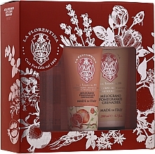 Fragrances, Perfumes, Cosmetics Set "Pomegranate" - La Florentina Pomegranate (b/splash/200ml + b/lot/200ml + h/cr/75ml)