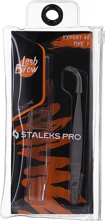 Professional Eyelash Tweezers - Staleks Expert 40 Type 7 — photo N2