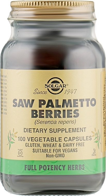 Saw Palmetto Berries Dietary Supplement - Solgar Saw Palmetto Berries — photo N1