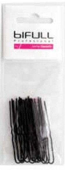 Hair Grips, 62 mm, black, 20 pcs. - Bifull Professional — photo N1