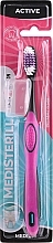 Toothbrush, medium hard, pink - Medisterill Active Medium — photo N1