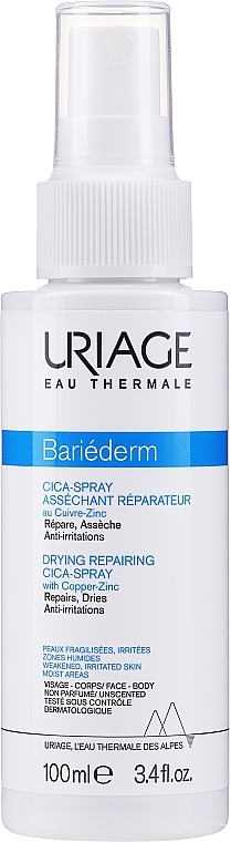 Drying Repairing Cica-Spray with Cu-Zn - Uriage Bariederm Drying Repairing Cica-Spray — photo N1