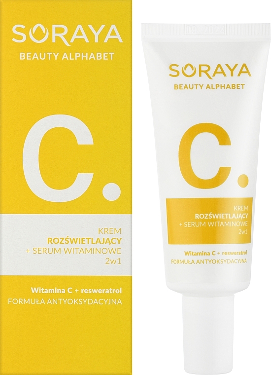 Brightening Cream + Vitamin Serum 2in1 - Soraya Beauty Alphabet Vitamin C+ Resveratrol — photo N3