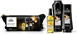 Fragrances, Perfumes, Cosmetics Set - Gliss Kur Ultimate Repair (shm/250ml + balm/200ml + oil/75ml + bag)