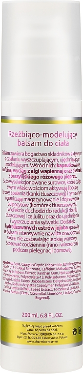 Modeling Body Lotion - Charmine Rose Body Slender Modeling Lotion — photo N2