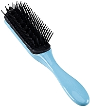Hair Brush D3, blue and black - Denman Original Styler 7 Row Nordic Ice — photo N4