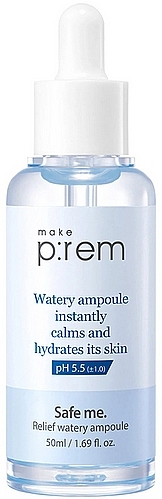 Face serum - Make P:rem Safe Me. Relief Ser de fata Watery Ampoule — photo N1