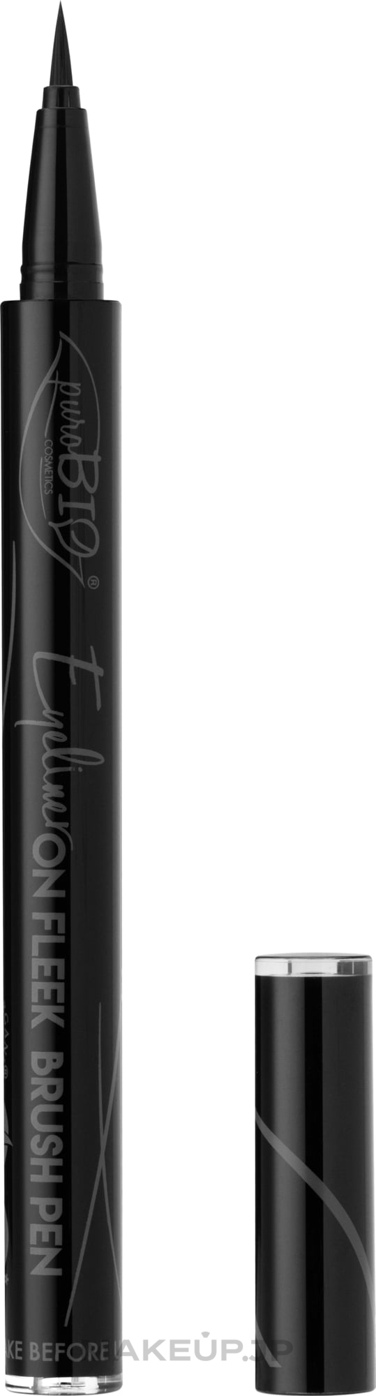 Eyeliner - PuroBio Cosmetics Eyeliner On Fleek Brush Pen — photo Black