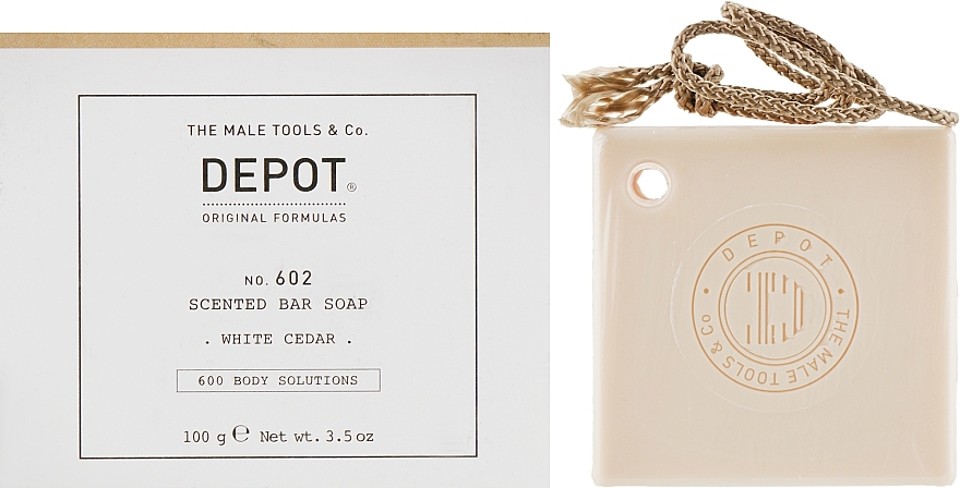 White Cedar Body Soap - Depot Body Solutions № 602 Scented Bar Soap White Cedar — photo N1