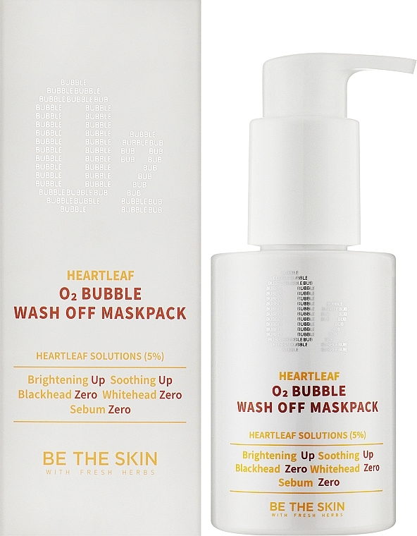 Bubble Face Mask - Be The Skin Heartleaf 02 Bubble Wash Off Maskpack — photo N2