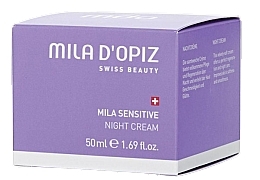 Fragrances, Perfumes, Cosmetics Night Face Cream - Mila D'Opiz Sensitive Night Cream